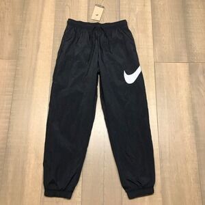 Nike Pants Womens Size S Black Loose Fit Nylon Mesh Lined Sportswear